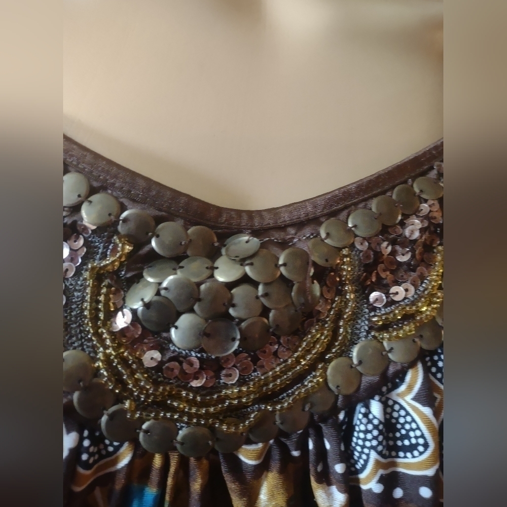New Directions Woman's Size small beaded long sleeve blouse shirt top - Picture 3 of 9